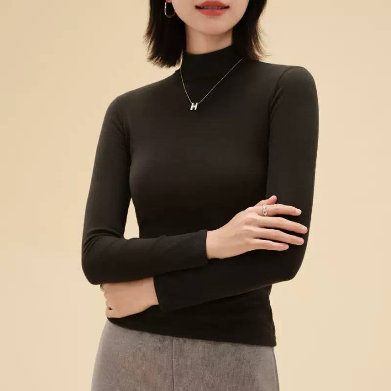 Women's Mock Neck Long Sleeve Blouse