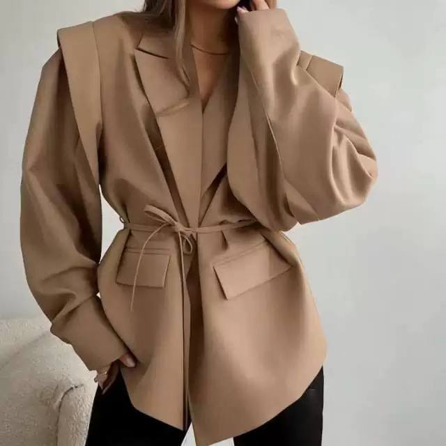 Women's Oversized Belted Blazer
