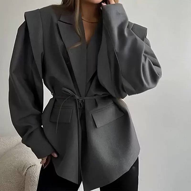 Women's Oversized Belted Blazer