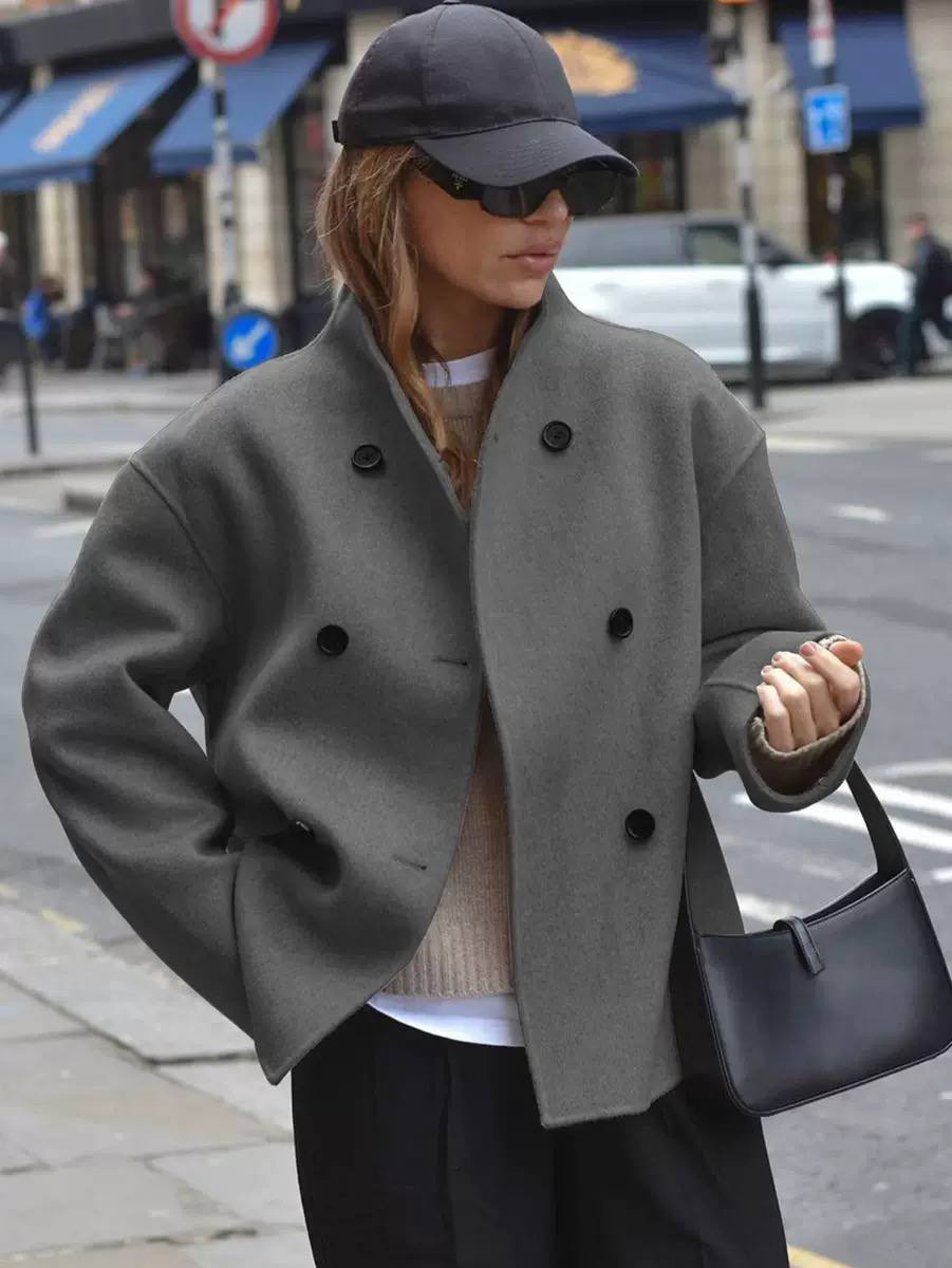 Women's Oversized Double Breasted Coat