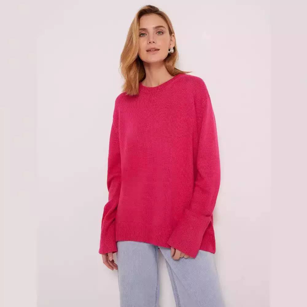 Women's Oversized Crew Neck Knit Sweater