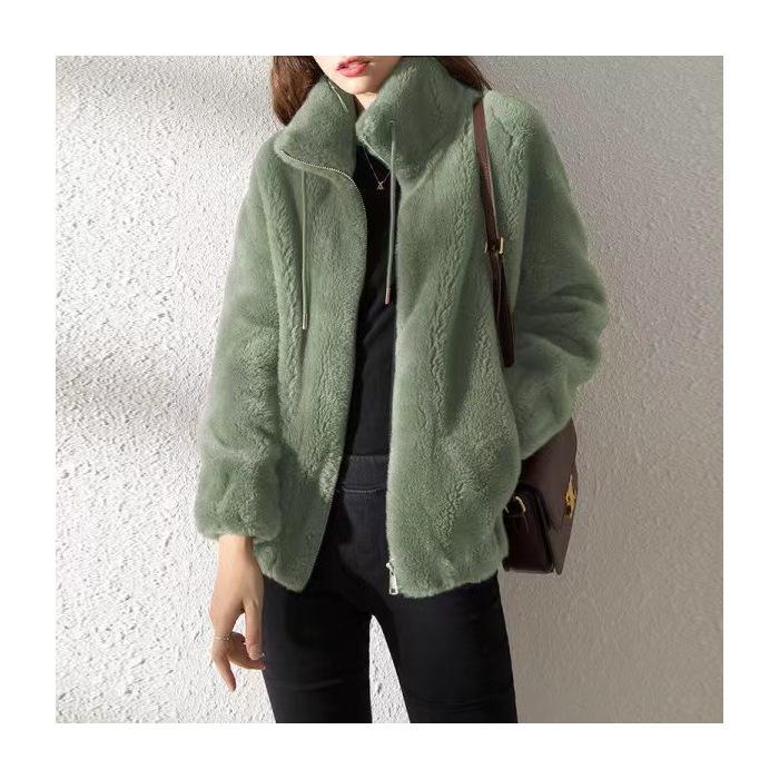 Women's Plush High-Neck Zip-Front Jacket product image
